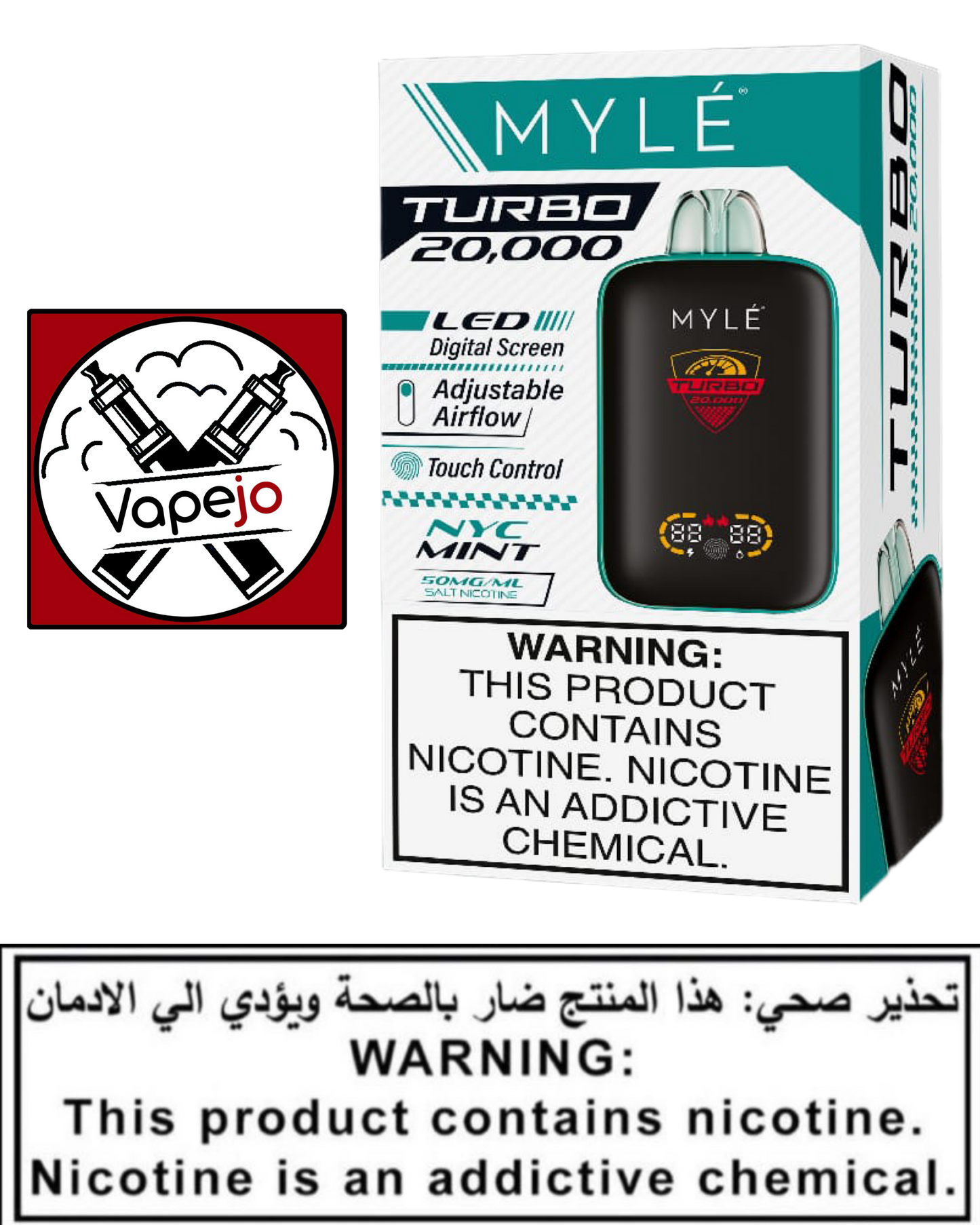 MYLE Turbo 20000 Puffs Disposable