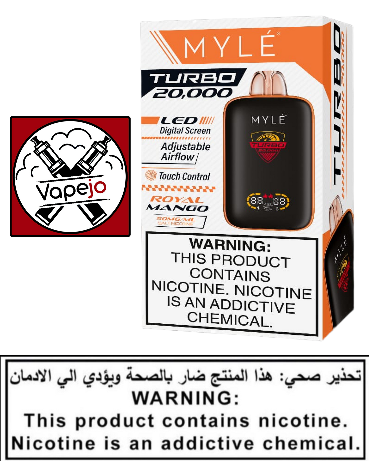 MYLE Turbo 20000 Puffs Disposable