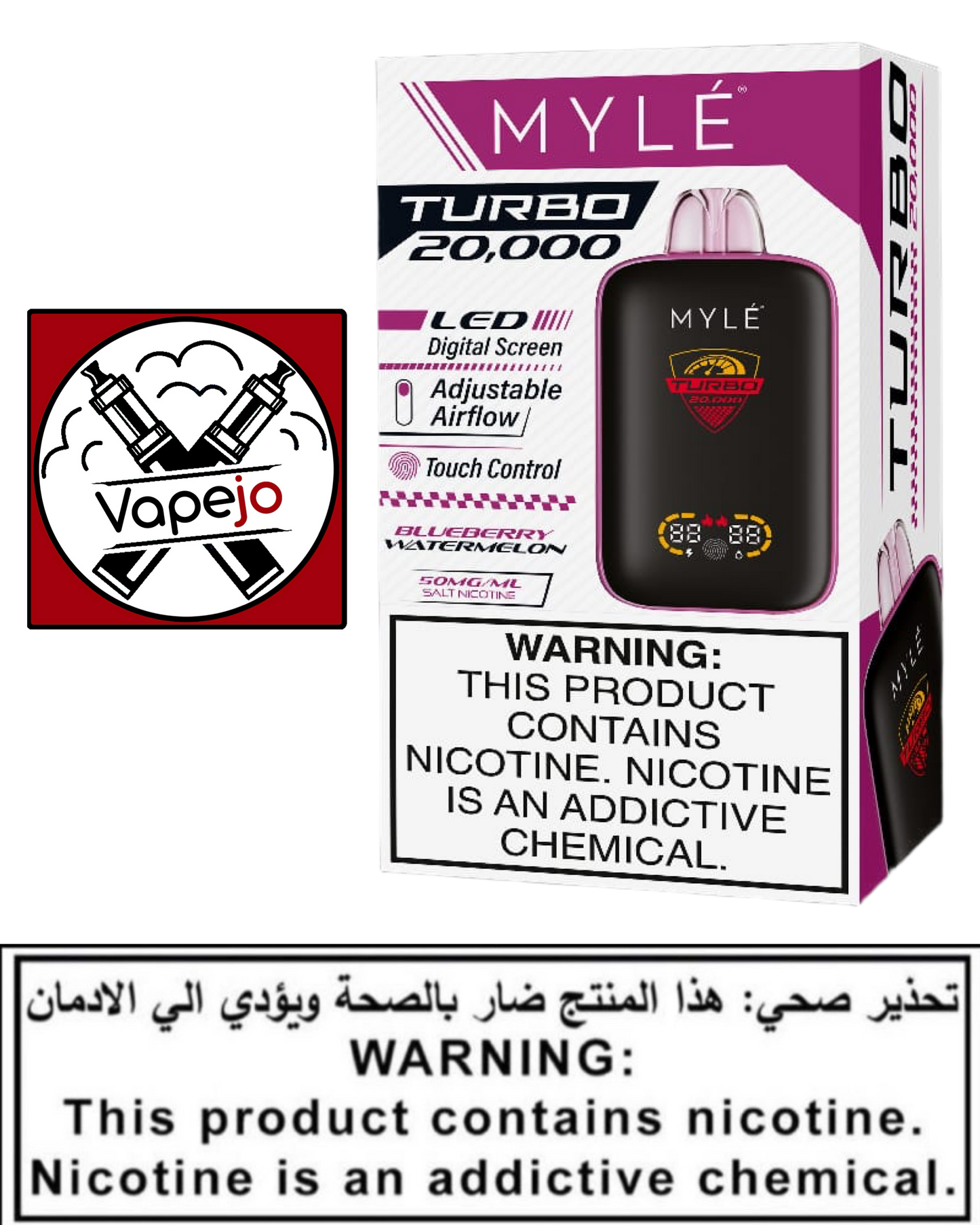 MYLE Turbo 20000 Puffs Disposable