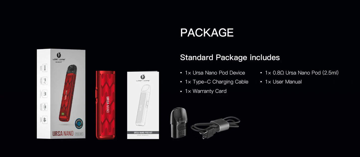 LOST VAPE - URSA NANO POD KIT 800mAh