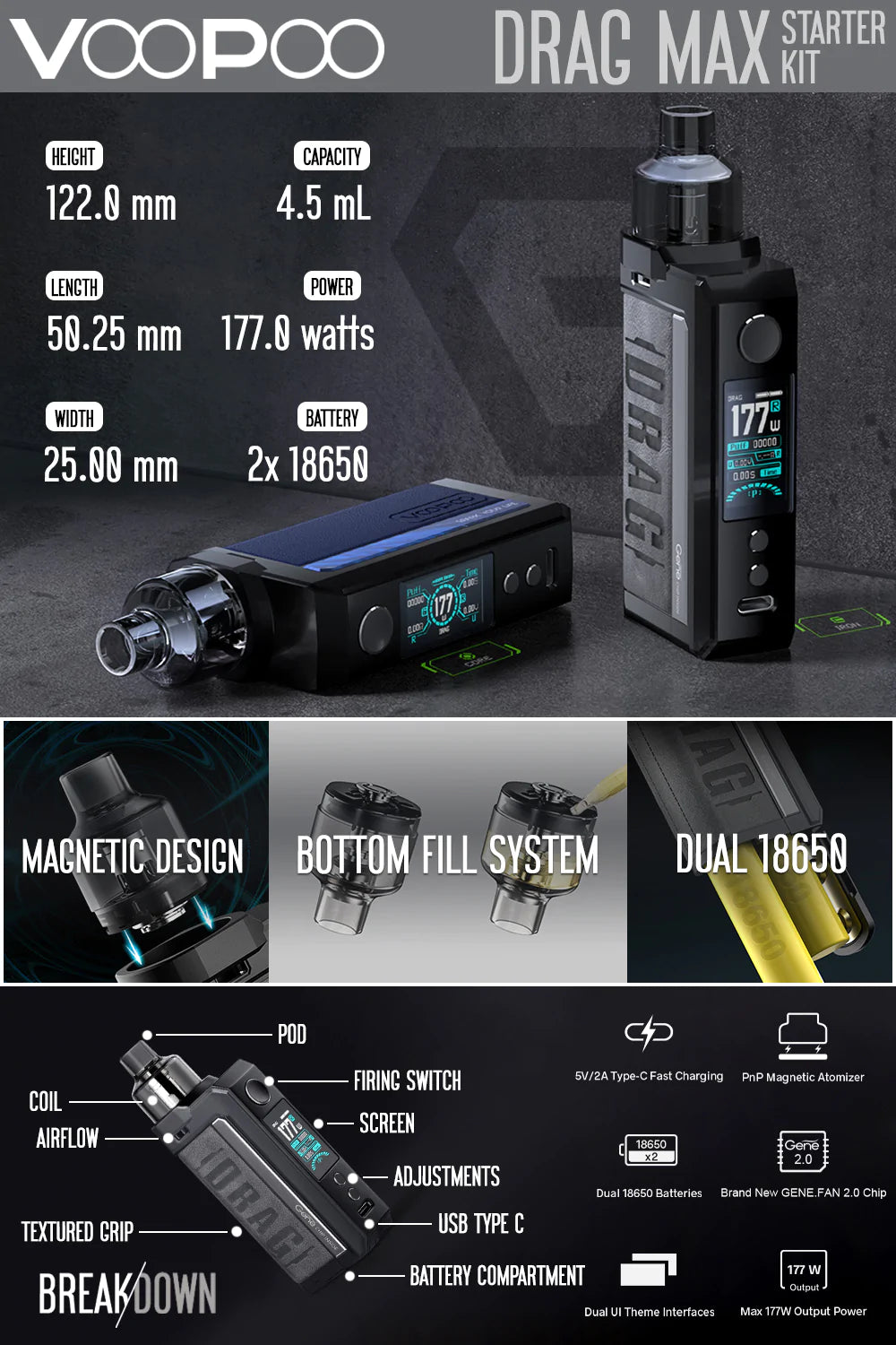 VOOPOO DRAG MAX 177W KIT Vapejo | Vape in Jordan VOOPOO DRAG MAX 177W KIT Vapejo | Vape in Jordan